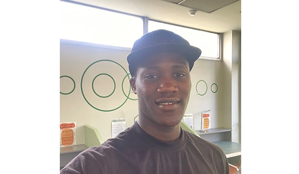 man smiling at camera