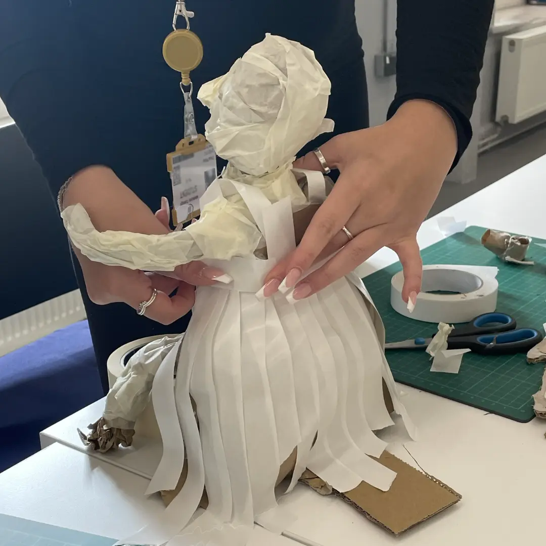 Paper mache model