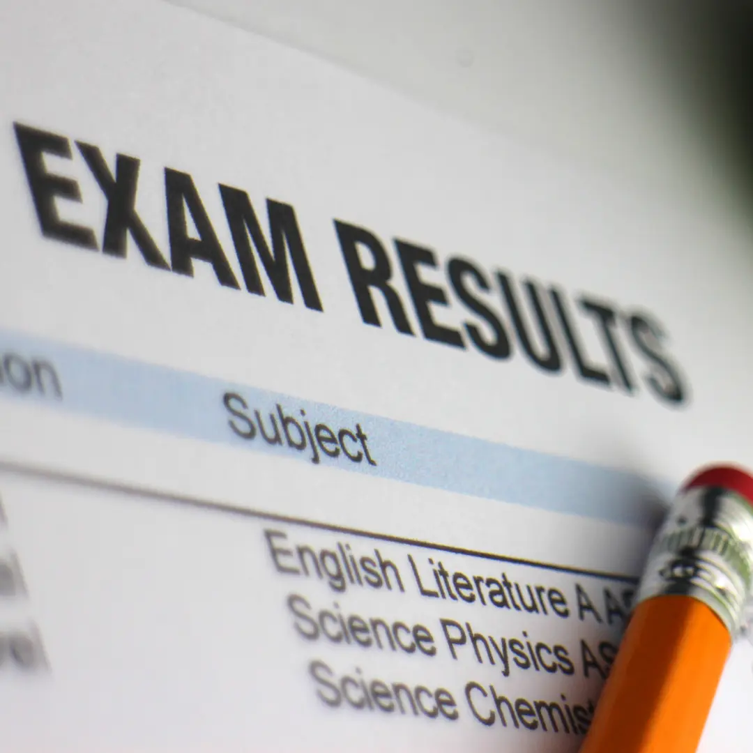 Exam results paper