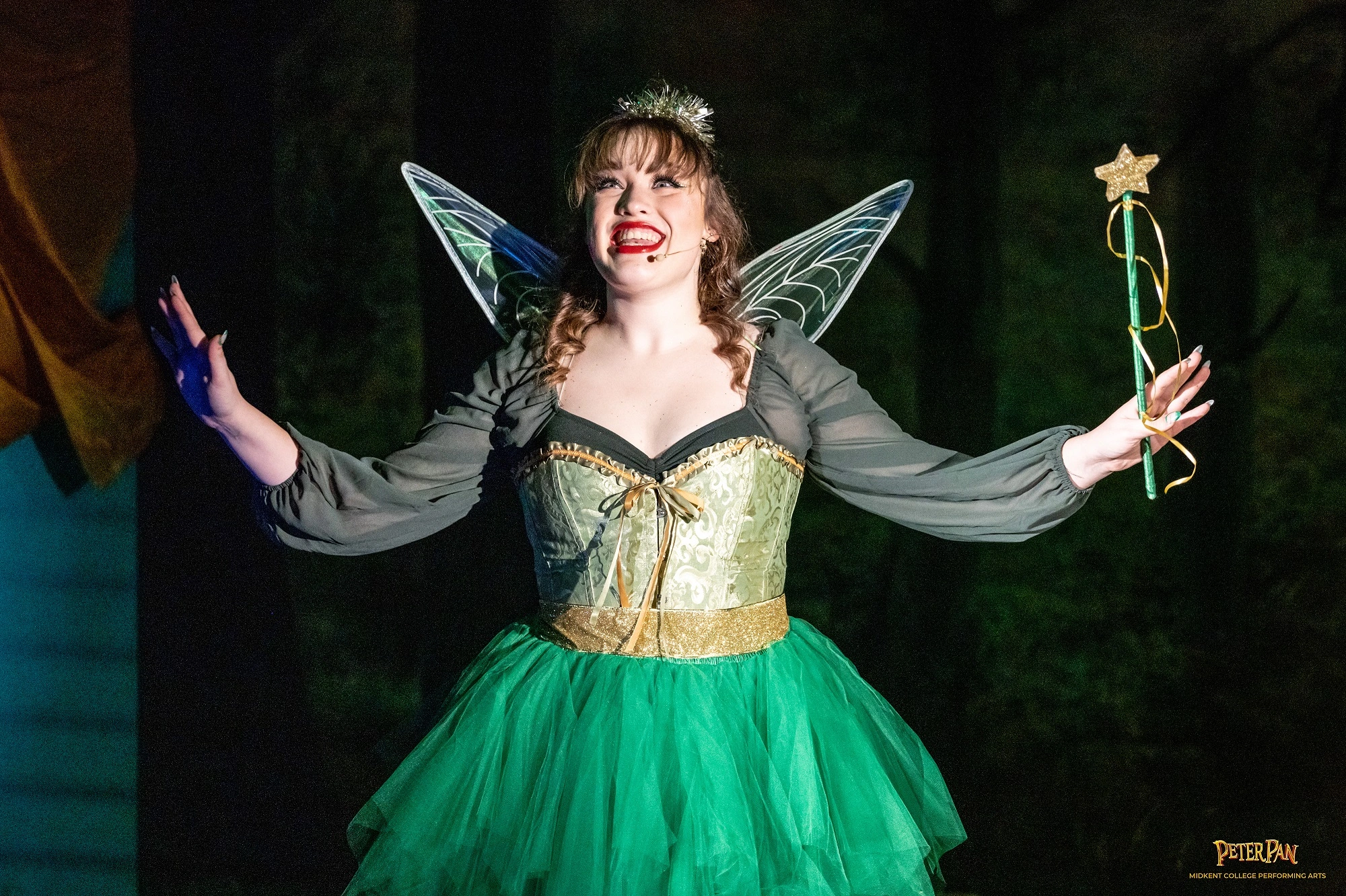 Performing Arts student dressed as fairy on stage