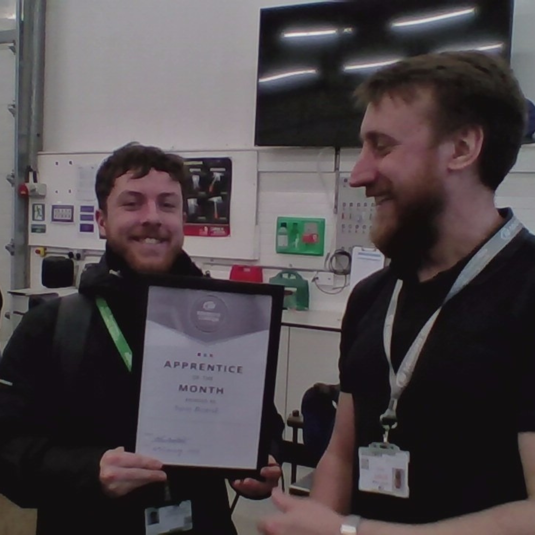 Sam Beard (left) and tutor Steve Uden