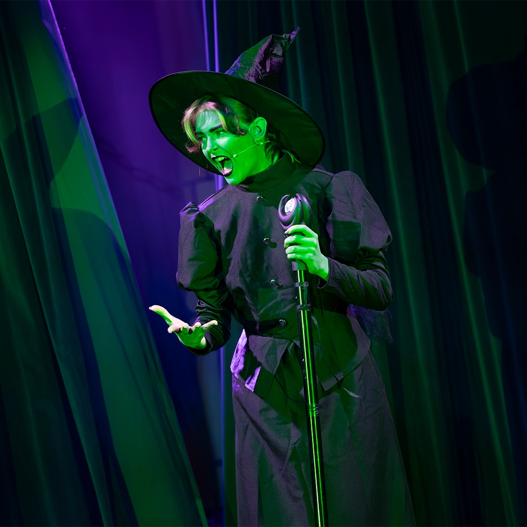 Performing Art student dressed as the Wicked Witch