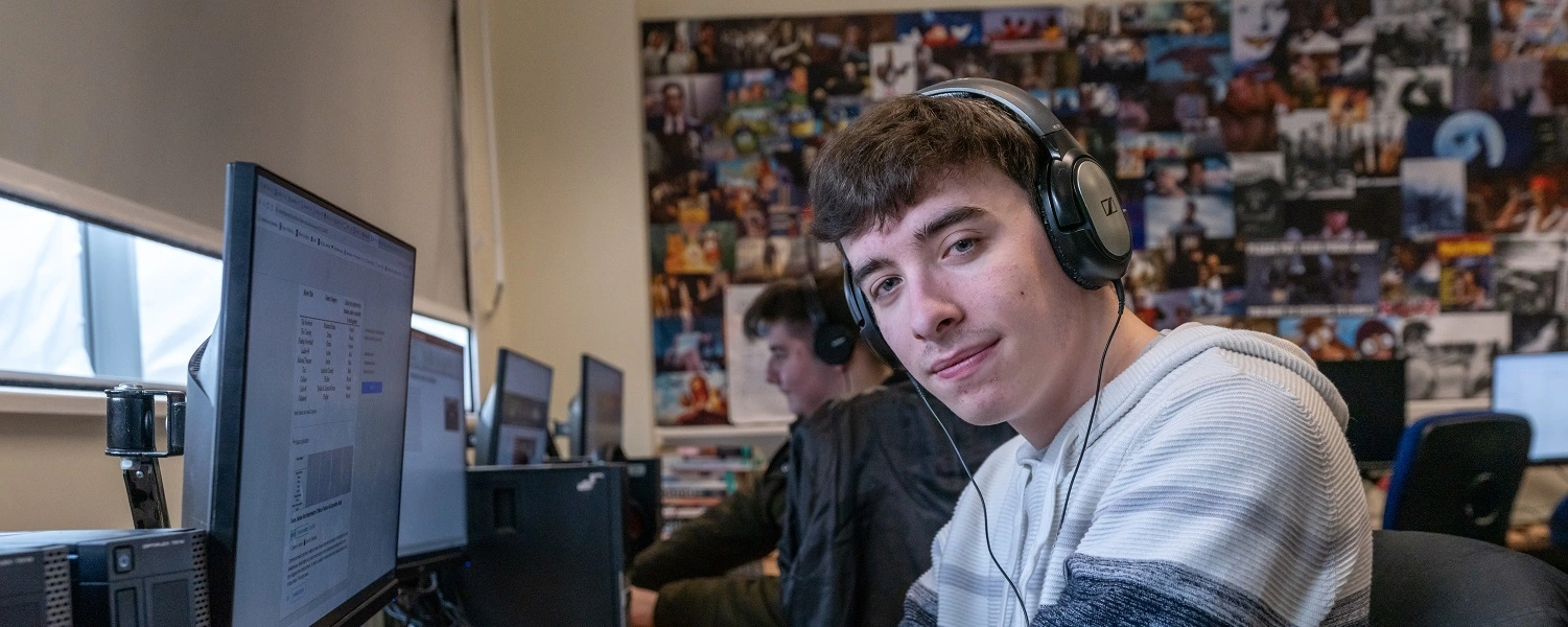 Media student on a Mac