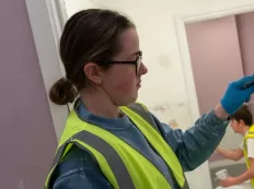 Painting and decorating student