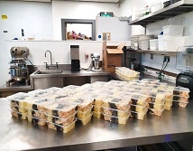 Image of food in our College kitchens