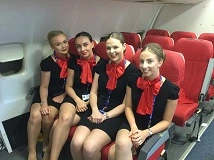 Travel students in College's cabin