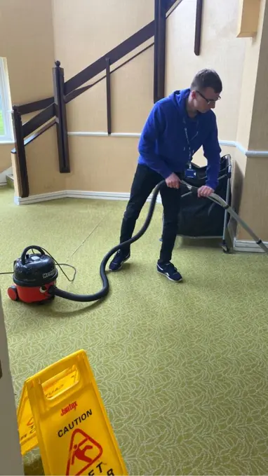 Student working in hotel