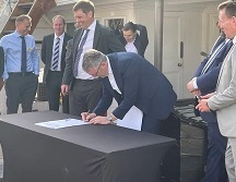 Anchor institutions of Medway meet on NHS Gannet to sign the Medway Charter