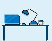 Desk cartoon